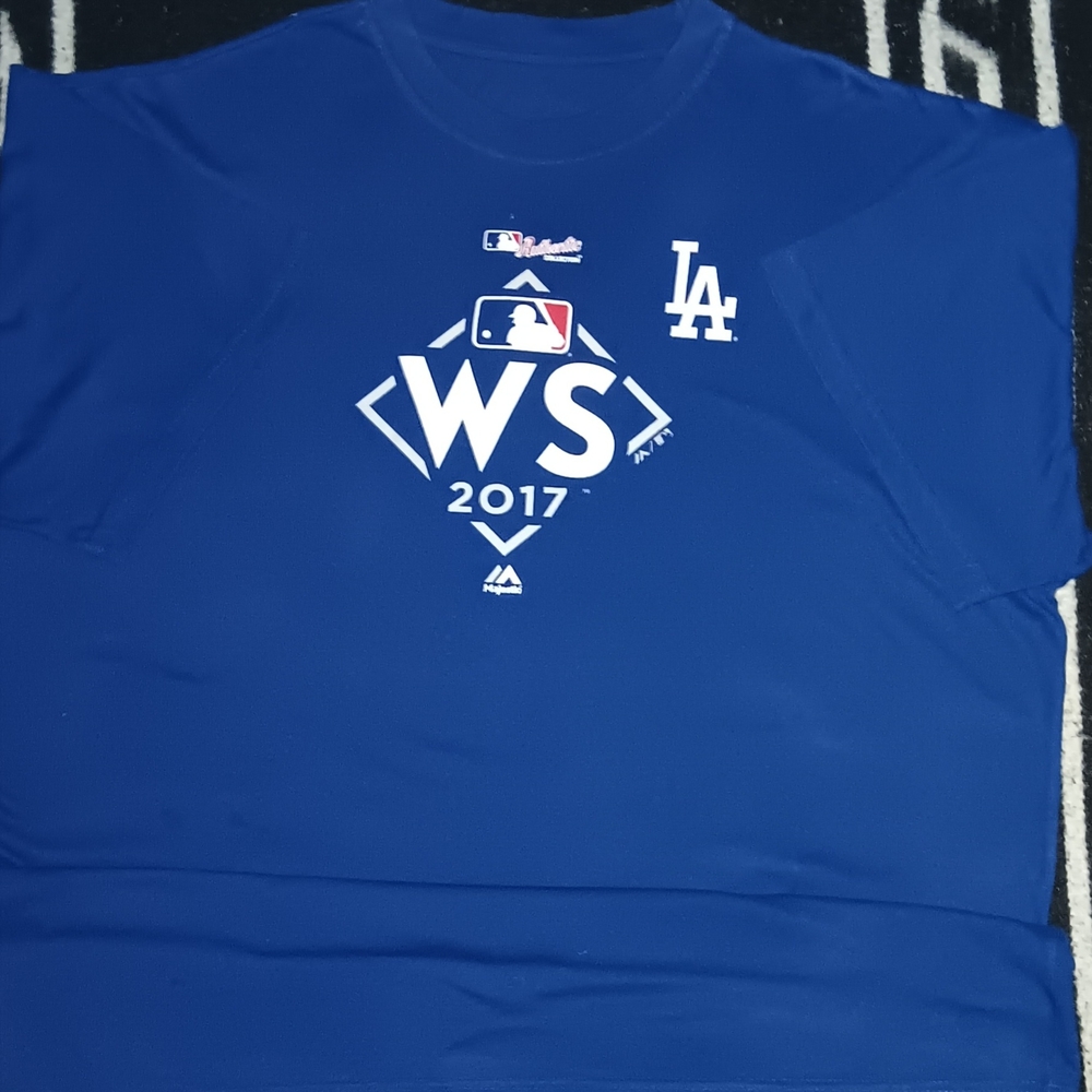 Majestic Blue Short Sleeve Tee with WS LA 2017 Graphic